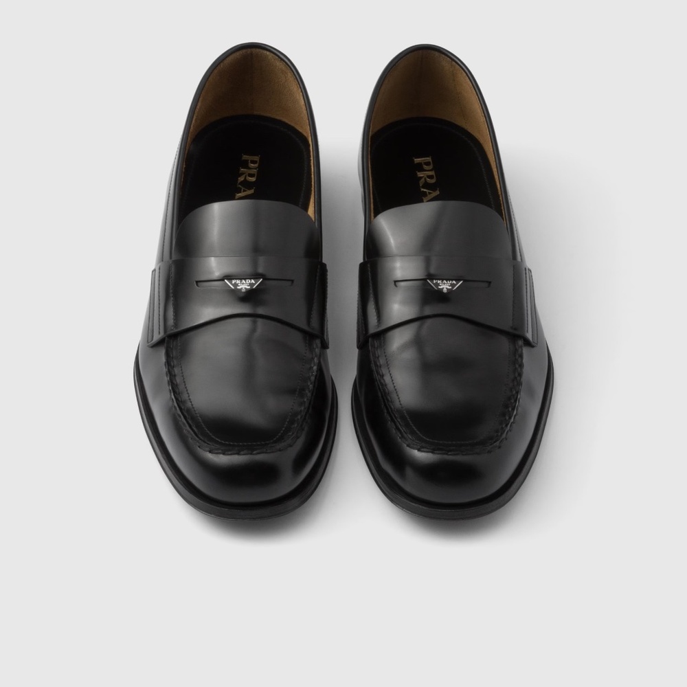 Prada Men’s Brushed Leather Loafers